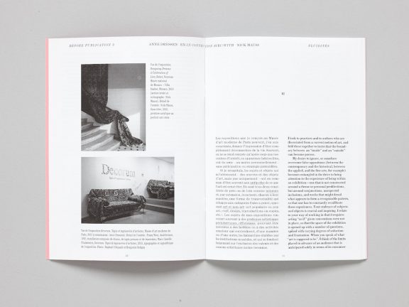 Anne Dressen/Nick Mauss, Fluidités, ed. of the CEC, 2021. © Sandra Pointet