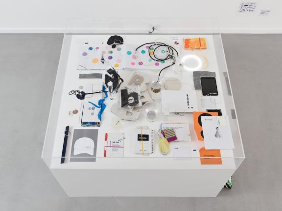 Jean-Michel Wicker, vue de l'exposition BBiblioteca ffanafffantastica, CEC, 2017. © Sandra Pointet